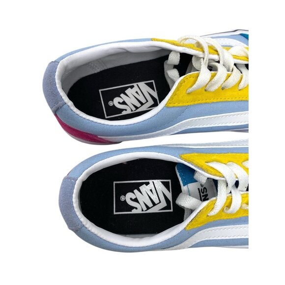 VANS Womens Colorblock Colorful Low Top Sneakers Size 6 Pink Yellow Blue EUC - Picture 6 of 8